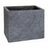Plantenbak Arizona Cubi - L23 X B23 X H23cm - Donkergrijs -Pokon Winkel arizona cubi graphite w23h23 plantenbak 1 4