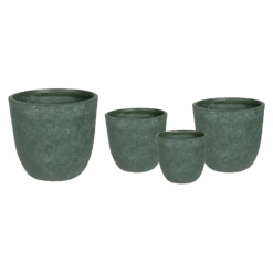 Bloempot Arizona Egg Cypress Wash - D32 X H31cm - Groen -Pokon Winkel arizona egg pot cypress wash d32h31 bloempot 6 5