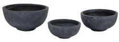 Plantenschaal Arizona - D36 X H16.5cm - Donkergrijs -Pokon Winkel arizona round bowl graphite d36h165 schaal 6 8