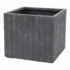 Plantenbak Arkansas Cubi - L34.5 B34.5 X H30cm - Donkergrijs -Pokon Winkel arkansas cubi graphite w345h30 plantenbak 1