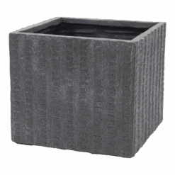 Plantenbak Arkansas Cubi - L34.5 B34.5 X H30cm - Donkergrijs