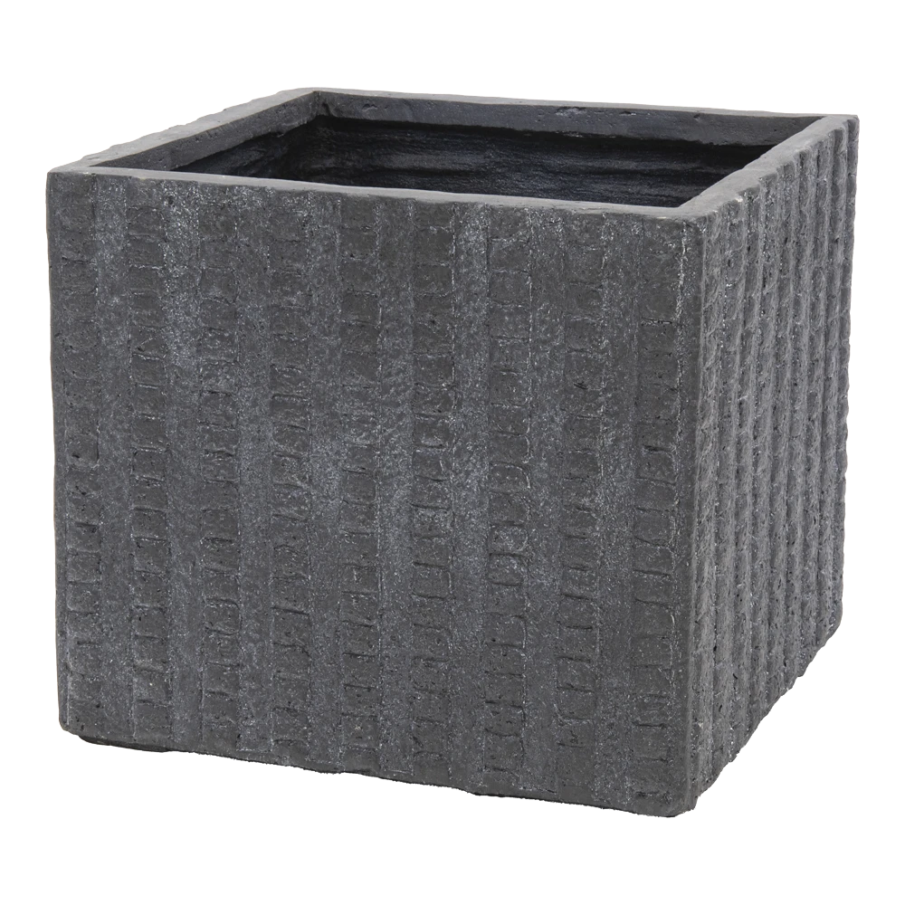Plantenbak Arkansas Cubi - L55 X B55 X H46cm - Donkergrijs 3 Plantenbak Arkansas Cubi - L55 X B55 X H46cm - Donkergrijs