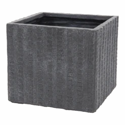 Plantenbak Arkansas Cubi - L65 X B65 X H54cm - Donkergrijs