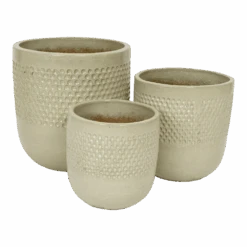 Bloempot Collin - D33 X H34cm - Creme -Pokon Winkel bloempot collin creme bloempot 2 1