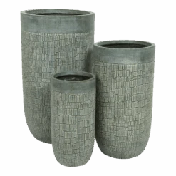 Bloempot Dean Hoog - D43 X H78cm - Groen -Pokon Winkel bloempot dean hoog groen bloempot 2