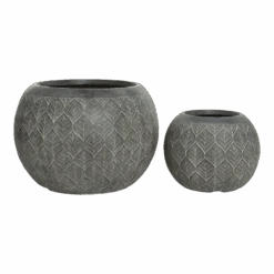 Bloempot Ella - D36 X H27,5cm - Grijs -Pokon Winkel bloempot ella d36 x h27 5cm grijs bloempot 2