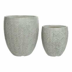 Bloempot Ella - D40 X H43cm - Lichtgrijs -Pokon Winkel bloempot ella d40 x h43cm lichtgrijs bloempot 2