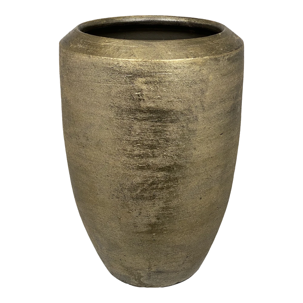 Bloempot Kos Hoog - D29 X H50cm - Goud 3 Bloempot Kos Hoog - D29 X H50cm - Goud