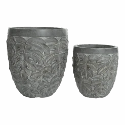 Bloempot Kyli - D31 X H33cm - Grijs -Pokon Winkel bloempot kyli grijs bloempot 2 1