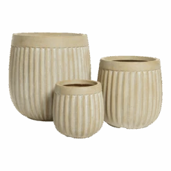 Bloempot Laura - D43 X H43cm - Beige -Pokon Winkel bloempot laura beige bloempot 2