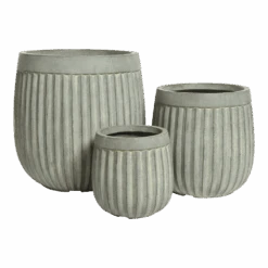 Bloempot Laura - D23 X H23cm - Grijs 6 Bloempot Laura - D23 X H23cm - Grijs -Pokon Winkel bloempot laura grijs bloempot 2 1