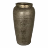 Bloempot Marrakesh Hoog - D19 X H45cm - Zilver Goud -Pokon Winkel bloempot marrakesh hoog d19xh45cm zilver goud bloempot 1 1