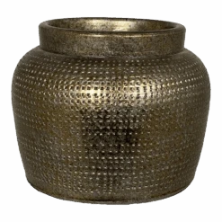 Bloempot Marrakesh - D21 X H17cm - Zilver Goud