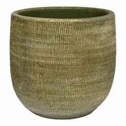 Bloempot Miami - D33 X H31cm - Groen Cement