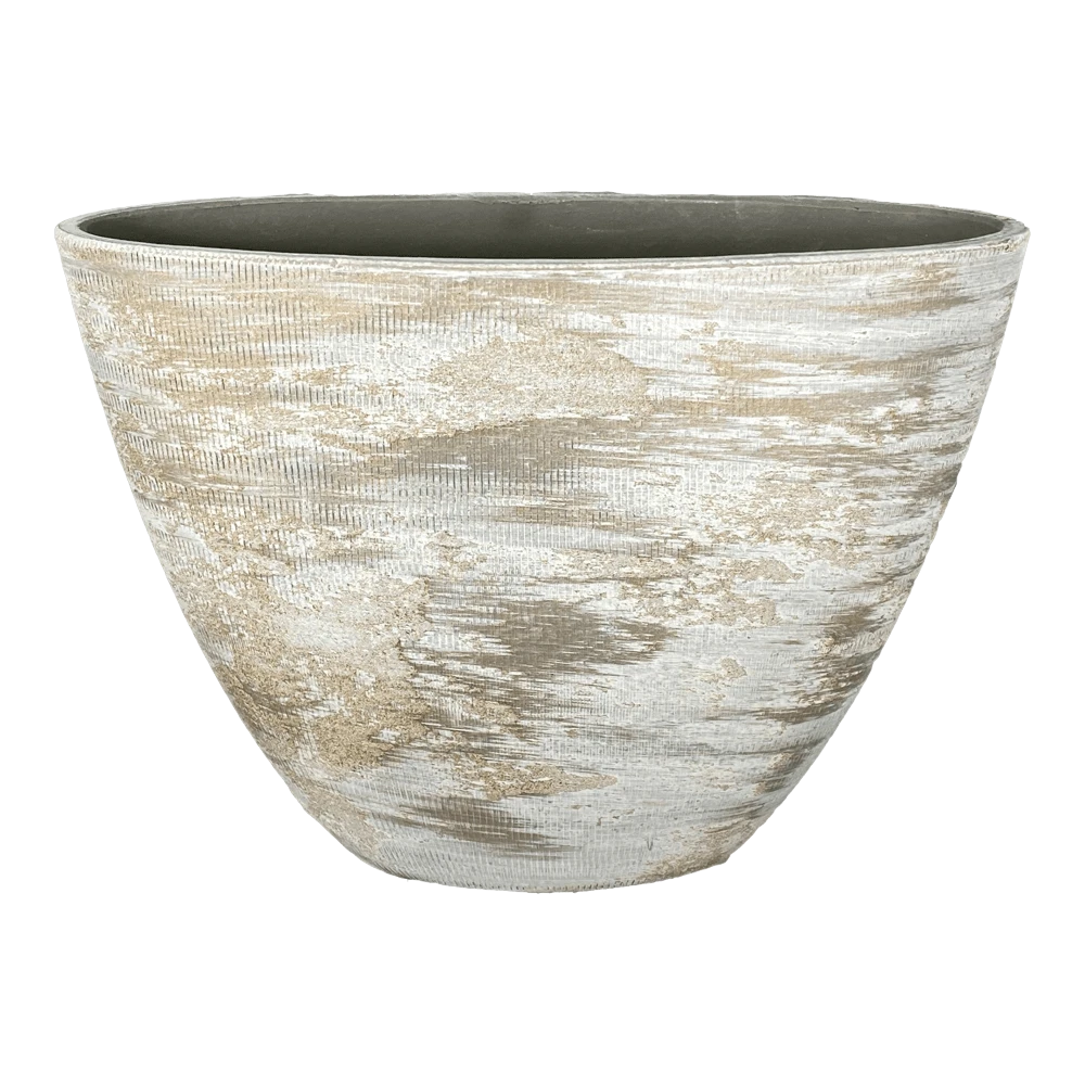 Bloempot Miami Ovaal - L39 X D20 X H31cm - Grijs 3 Bloempot Miami Ovaal - L39 X D20 X H31cm - Grijs