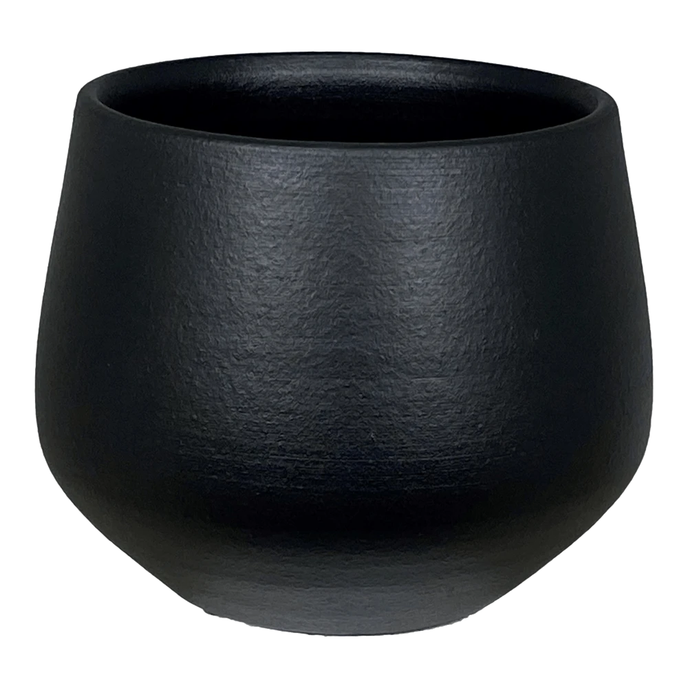 Bloempot Petra - D27 X H24cm - Mat Zwart 3 Bloempot Petra - D27 X H24cm - Mat Zwart