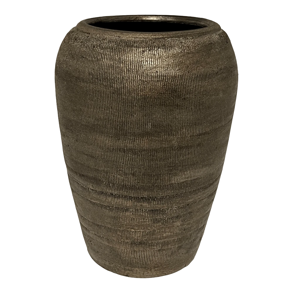 Bloempot Phoenix Hoog - D27 X H45cm - Zilver 3 Bloempot Phoenix Hoog - D27 X H45cm - Zilver