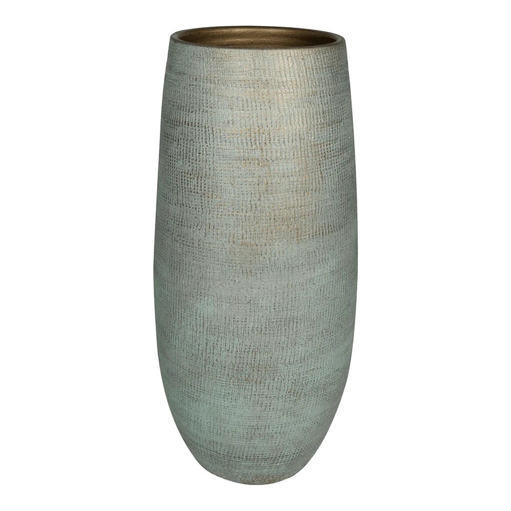 Bloempot Ryan Hoog - D21 X H68cm - Shiny Blue 3 Bloempot Ryan Hoog - D21 X H68cm - Shiny Blue