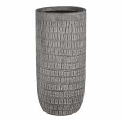 Bloempot Tallinn - D24 X H48,5cm - Zwart-grijs -Pokon Winkel bloempot tallinn hoog zwart grijs bloempot 1 1 1