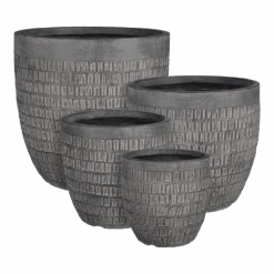 Bloempot Tallinn - D31 X H31cm - Zwart-grijs