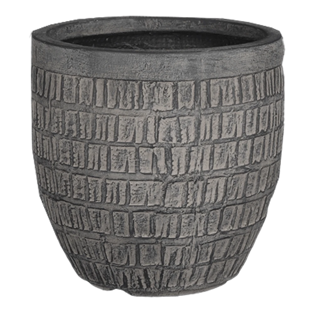 Bloempot Tallinn - D31 X H31cm - Zwart-grijs 4 Bloempot Tallinn - D31 X H31cm - Zwart-grijs - Afbeelding 2