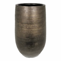 Bloempot Tokio Hoog - D22 X H40cm - Goud