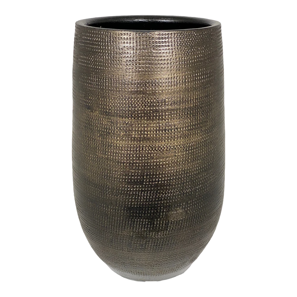 Bloempot Tokio Hoog - D19 X H30cm - Goud 3 Bloempot Tokio Hoog - D19 X H30cm - Goud