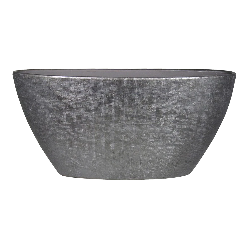 Bloempot Mira Ovaal - L73 X B17 X H36cm - Antraciet 3 Bloempot Mira Ovaal - L73 X B17 X H36cm - Antraciet