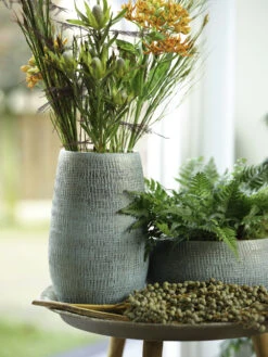 Plantenschaal Ryan - D28 X H13cm - Shiny Blue -Pokon Winkel bowl ryan shiny blue keramiek d28 h13 schaal 7 13