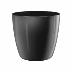 Bloempot Elho Brussels Diamond Rond 22cm - Metallic Zwart