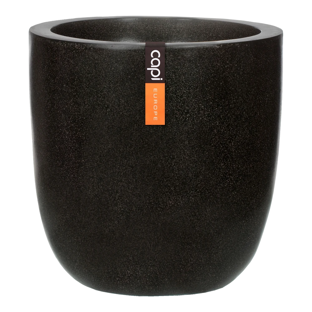 Capi Bloempot Bol Lux Terrazo - D45 X H44cm - Zwart 3 Capi Bloempot Bol Lux Terrazo - D45 X H44cm - Zwart
