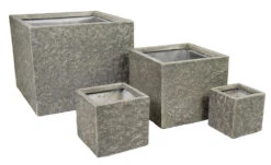 Plantenbak Colorado Cubi - L21.5 X B21.5 X H23cm - Grijs -Pokon Winkel colorado cubi river grey w215h23 plantenbak 6 8