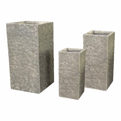 Plantenbak Colorado Cubihi - L21 X B21 X H50cm - Grijs -Pokon Winkel colorado cubihi river grey w21h50 plantenbak 6 4