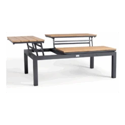 Flip-Up Coffee Tafel - 120 X 79 X 42 Cm - Teak -Pokon Winkel flip up coffee tafel 120x79x42 cm teak 3