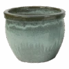 Bloempot Glazed Delta Rim - D21 X H16cm - Groen