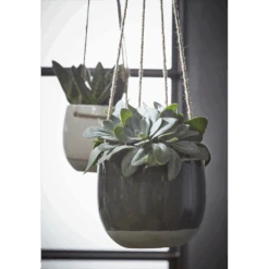 Hangpot Resa - D16,5 X H13,5cm - Donkergrijs 8 Hangpot Resa - D16,5 X H13,5cm - Donkergrijs -Pokon Winkel hangpot resa d16 5 x h13 5cm donkergrijs hangpot 3 1