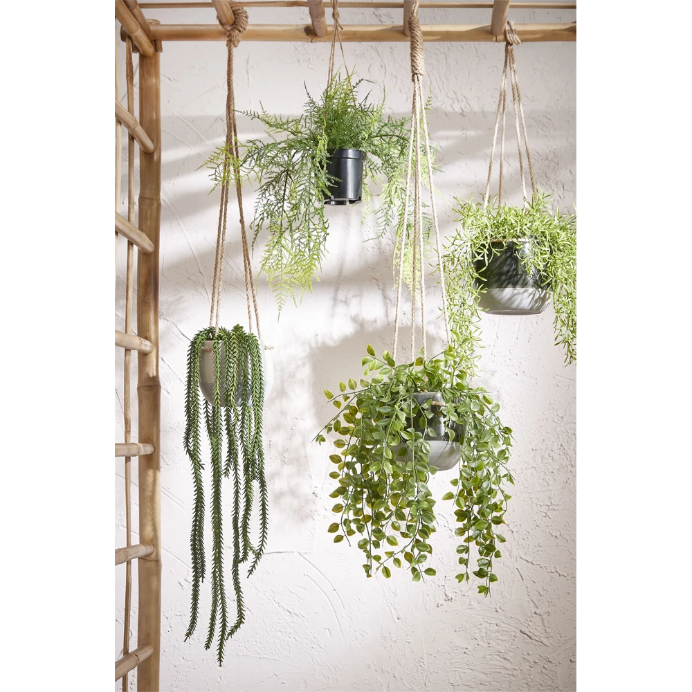 Hangpot Resa - D16,5 X H13,5cm - Donkergrijs 6 Hangpot Resa - D16,5 X H13,5cm - Donkergrijs - Afbeelding 4