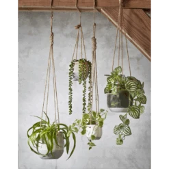 Hangpot Resa - D18,5 X H17cm - Lichtgrijs -Pokon Winkel hangpot resa d18 5 x h17cm lichtgrijs hangpot 5 1