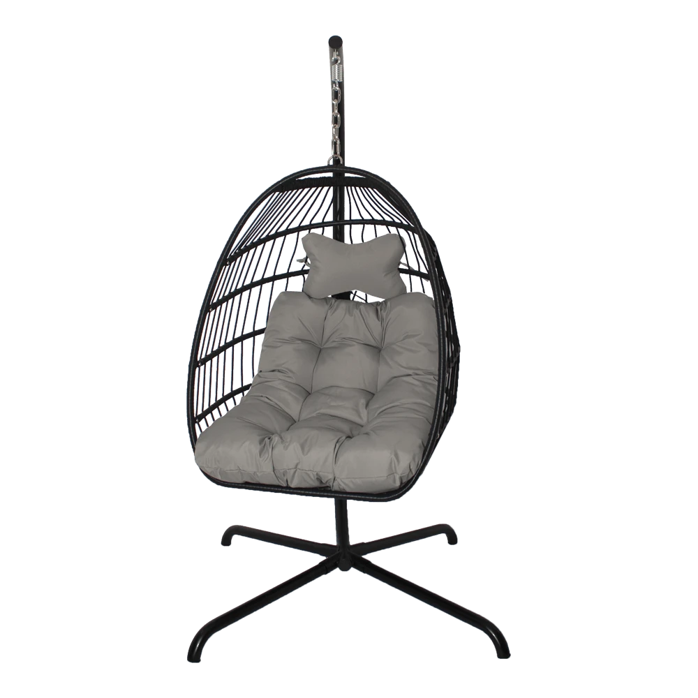 Hangstoel Norway - Inklapbaar - Zwart/Grijs 3 Hangstoel Norway - Inklapbaar - Zwart/Grijs