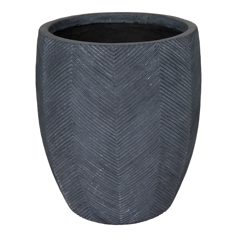 Bloempot Iowa BulletHigh - D44.5 X H50cm - Donkergrijs 3 Bloempot Iowa BulletHigh - D44.5 X H50cm - Donkergrijs