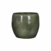 Bloempot Lester - D20 X H18cm - Groen -Pokon Winkel lester pot rond groen h18xd20cm bloempot 1 4