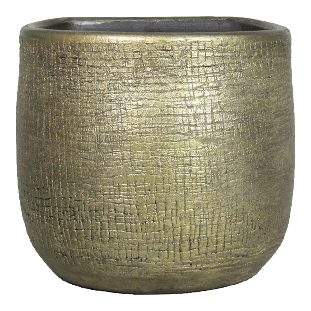 Muur Bloempot Mira - D18 X H16cm - Goud 3 Muur Bloempot Mira - D18 X H16cm - Goud