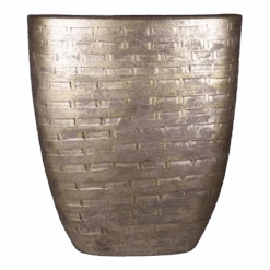 Bloempot Steef Ovaal - L51 X B17 X H57cm - Industrieel Goud