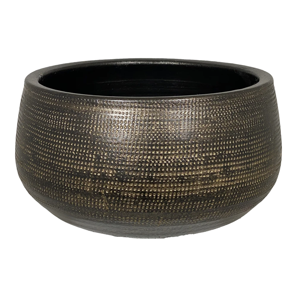 Plantenschaal Tokio - D24 X H12cm - Goud 3 Plantenschaal Tokio - D24 X H12cm - Goud