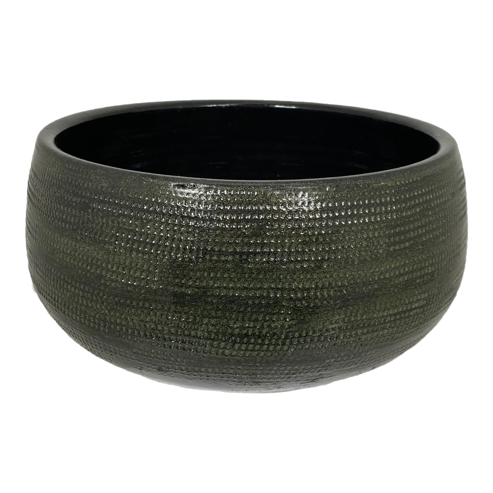 Plantenschaal Tokio - D29 X H14cm - Groen 3 Plantenschaal Tokio - D29 X H14cm - Groen