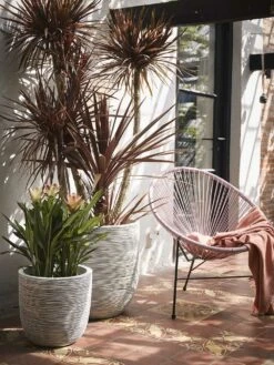 Capi Bloempot Bol Nature Rib NL - D35 X H34cm - Ivoor -Pokon Winkel pot bol rib nl 35x34 ivoor bloempot 6 9