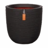 Capi Bloempot Bol Nature Rib NL - D43 X H41cm - Zwart -Pokon Winkel pot bol rib nl 43x41 zwart bloempot 1 8