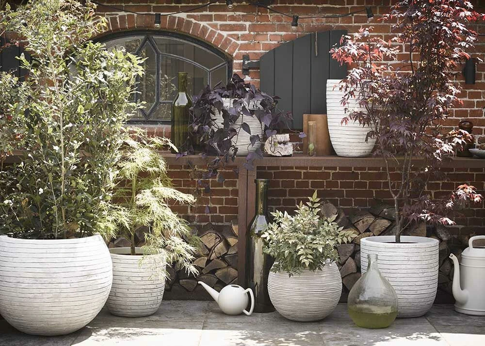 Capi Bloempot Bol Nature Row NL - D43 X H41cm - Ivoor 4 Capi Bloempot Bol Nature Row NL - D43 X H41cm - Ivoor - Afbeelding 2