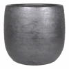 Bloempot Mira - D29 X H27cm - Antraciet 1 Bloempot Mira - D29 X H27cm - Antraciet -Pokon Winkel pot mira d29 h27cm industrieel zwart bloempot antraciet 1