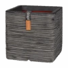 Capi Plantenbak Vierkant Nature Rib NL - L50 X B50 X H50cm - Antraciet -Pokon Winkel pot vierkant rib nl 50x50x50 antraciet plantenbak 1 5